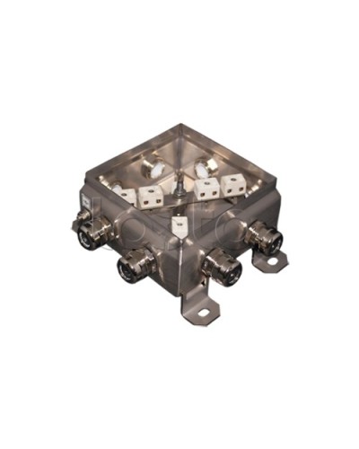 Коробка монтажная огнестойкая Гефест КМ-О (12к*6,0)-IP66 1212нерж, 8 вводов 123х123х60 в Иваново Распределительные коробки Pintop.ru