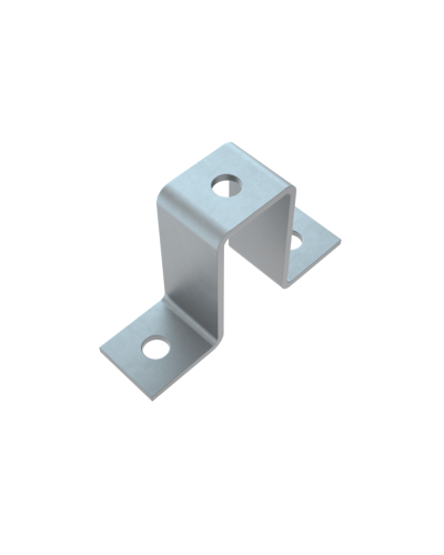 Прямоугольная скоба для двойного страт-профиля 41х82 мм HD КМ-Профиль (PS41-82 HD) в Иваново Держатели, клипсы, скобы Pintop.ru