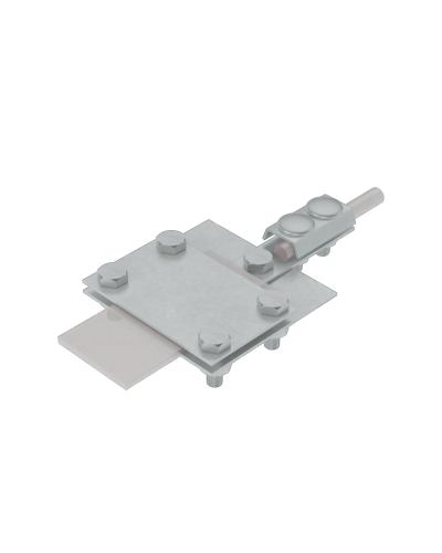 Универсальный контрольный соединитель полоса до 40 мм пруток Ø 5-8 мм INOX304 КМ-Профиль (UKS-B40-D5-8 INOX304) в Иваново Аксессуары для лотков Pintop.ru