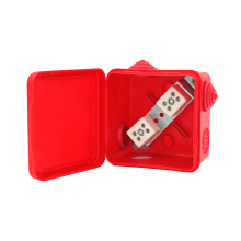 Коробка распределительная огнестойкая КРОПС-П1, IP54, габаритные размеры 100х100х50 мм, для кабелей сечением до 4 мм2, 4 клеммы КМ-Профиль (FRJB-KM-P1-4-04-КРОПС-IP54)