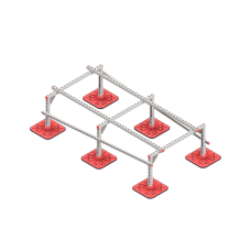Опорная конструкция для установки оборудования TECHNORAPTOR FOOT 1000х2000 тип 2 HD КМ-профиль (KM-TR-F-SSEI-1000-2000-2 HD)