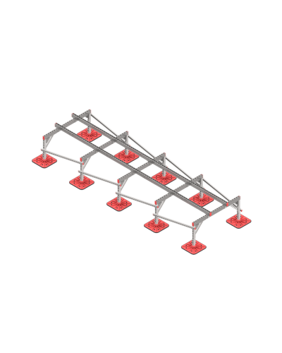 Опорная конструкция для установки оборудования TECHNORAPTOR FOOT 1200х4000 тип 2 HD КМ-профиль (KM-TR-F-SSEI-1200-4000-2 HD) в Иваново Системы видеонаблюдения Pintop.ru