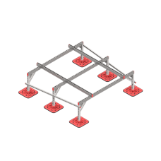 Опорная конструкция для установки оборудования TECHNORAPTOR FOOT 1800х1800 HD КМ-профиль (KM-TR-F-SSEI-1800-1800 HD)