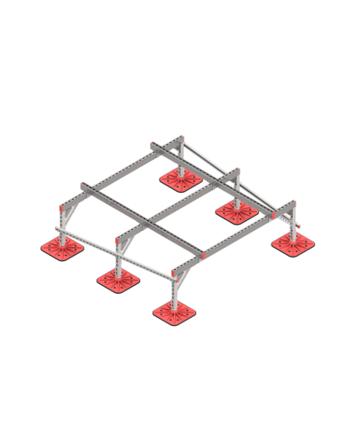 Опорная конструкция для установки оборудования TECHNORAPTOR FOOT 1800х1800 КМ-профиль (KM-TR-F-SSEI-1800-1800) в Иваново Системы видеонаблюдения Pintop.ru