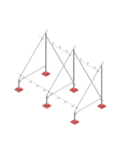 Опорная конструкция для установки нескольких солнечных панелей/коллекторов TECHNORAPTOR FOOT HD КМ-профиль (KM-TR-F-SSfMMPI-C HD) в Иваново Системы видеонаблюдения Pintop.ru