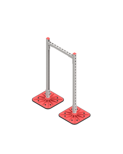 Опорная конструкция для горизонтальных прямоугольных воздуховодов и металлических лотков кабеленесущих систем TECHNORAPTOR FOOT 500х1000 HD КМ-профиль (KM-TR-F-SSHRAD-500-1000 HD) в Иваново Системы видеонаблюдения Pintop.ru