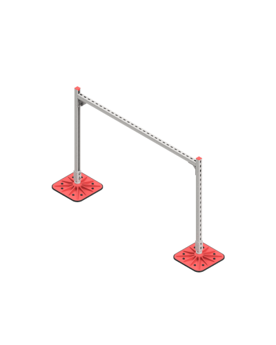 Опорная конструкция для горизонтальных прямоугольных воздуховодов и металлических лотков кабеленесущих систем TECHNORAPTOR FOOT 1500х1000 КМ-профиль (KM-TR-F-SSHRAD-1500-1000) в Иваново Системы видеонаблюдения Pintop.ru