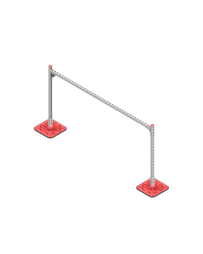 Опорная конструкция для горизонтальных прямоугольных воздуховодов и металлических лотков кабеленесущих систем TECHNORAPTOR FOOT 2000х1000 КМ-профиль (KM-TR-F-SSHRAD-2000-1000) в Иваново Системы видеонаблюдения Pintop.ru
