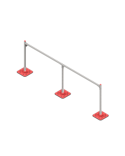 Опорная конструкция для горизонтальных прямоугольных воздуховодов и металлических лотков кабеленесущих систем TECHNORAPTOR FOOT 3000х1000 КМ-профиль (KM-TR-F-SSHRAD-3000-1000) в Иваново Системы видеонаблюдения Pintop.ru
