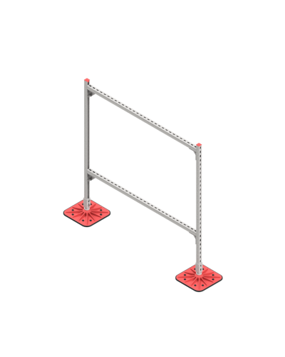 Опорная конструкция для горизонтальных прямоугольных воздуховодов и металлических лотков кабеленесущих систем TECHNORAPTOR FOOT 1500х1500 HD КМ-профиль (KM-TR-F-SSHRAD-1500-1500 HD) в Иваново Системы видеонаблюдения Pintop.ru
