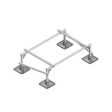 Опорная конструкция для установки оборудования TECHNORAPTOR STEELFOOT 1500х1000 тип 1 HD КМ-профиль (KM-TR-STF-SSEI-1500-1000-1 HD)