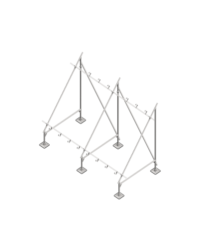 Опорная конструкция для установки нескольких солнечных панелей/коллекторов TECHNORAPTOR STEELFOOT КМ-профиль (KM-TR-STF-SSfMMPI-C) в Иваново Системы видеонаблюдения Pintop.ru