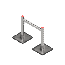 Опорная конструкция для горизонтальных прямоугольных воздуховодов и металлических лотков кабеленесущих систем TECHNORAPTOR STEELFOOT 500х500 КМ-профиль (KM-TR-STF-SSHRAD-500-500)