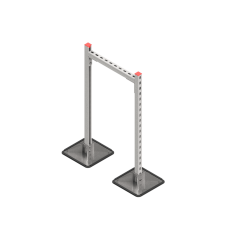 Опорная конструкция для горизонтальных прямоугольных воздуховодов и металлических лотков кабеленесущих систем TECHNORAPTOR STEELFOOT 500х1000 КМ-профиль (KM-TR-STF-SSHRAD-500-1000)