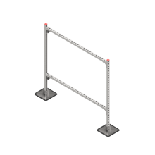 Опорная конструкция для горизонтальных прямоугольных воздуховодов и металлических лотков кабеленесущих систем TECHNORAPTOR STEELFOOT 1500х1500 КМ-профиль (KM-TR-STF-SSHRAD-1500-1500)