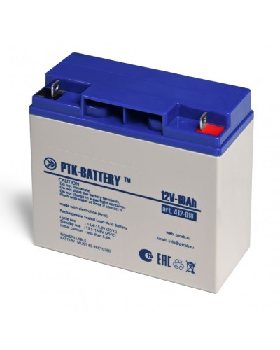 Аккумулятор свинцово-кислотный ПожТехКабель PTK-BATTERY АКБ 12V - 18Ah в Иваново Электротехническое оборудование Pintop.ru