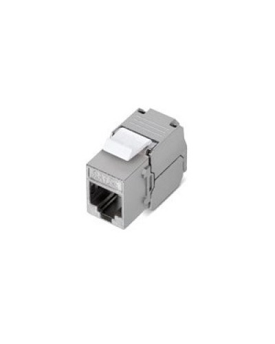 Вставка Keystone Jack RJ-45(8P8C), категория 5e, 110 IDC, угол заделки 180 градусов, без инструмента (Toolless), экранированная, белая в Иваново Модули Keystone Pintop.ru