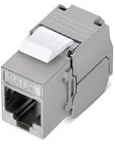 Вставка Keystone Jack RJ-45(8P8C), категория 6, 110 IDC, угол заделки 180 градусов, без инструмента (Toolless), экранированная, белая в Иваново Модули Keystone Pintop.ru