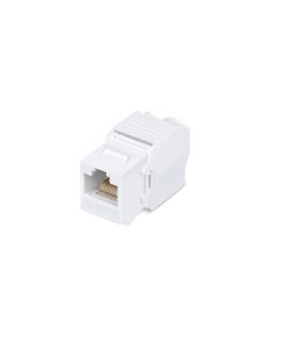 Вставка Keystone Jack RJ-45(8P8C), категория 5e, 110 IDC, угол заделки 180 градусов, без инструмента (Toolless), белая в Иваново Модули Keystone Pintop.ru