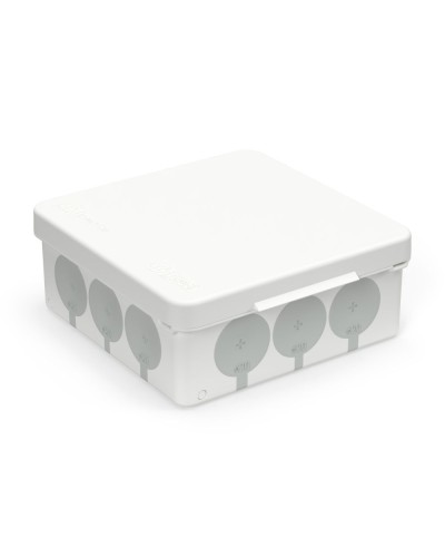 Коробка распред. 60-0303-9003с двухкомп. (HF) белая с серым 100х100х40 (90шт/кор) Промрукав (60-0303-9003с) в Иваново Распределительные коробки Pintop.ru