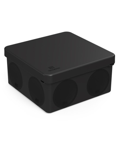 Коробка распред. 60-0300-9005м двухкомп. (HF) черная 100х100х50 (8шт/уп) Промрукав (60-0300-9005м) в Иваново Распределительные коробки Pintop.ru