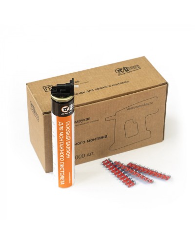 Комплект газовый баллон 165 мм и гвозди 3х16 мм (кованые) (1000 шт/уп) Промрукав (PR08.22647) в Иваново Аксессуары для кабель-канала Pintop.ru