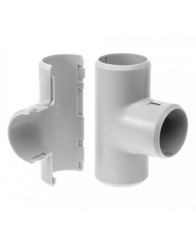 Тройник разборный д25 безгалогенный (HF) атмосферостойкий серый (30шт/300шт уп/кор) Промрукав (PR13.0366) в Иваново Повороты, муфты, тройники Pintop.ru