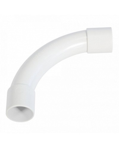 Соединитель угловой белый d20 мм (5шт/300шт уп/кор) Промрукав (PR13.0464) в Иваново Повороты, муфты, тройники Pintop.ru