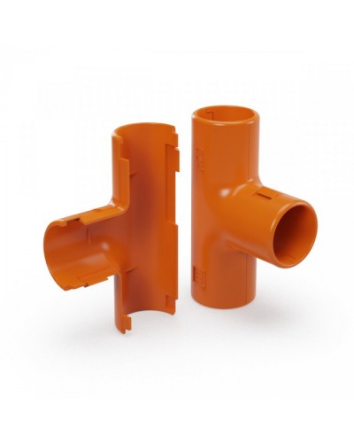 Тройник разборный оранжевый d20 мм (50шт/600шт уп/кор) Промрукав (PR13.1158) в Иваново Повороты, муфты, тройники Pintop.ru
