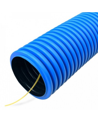 Труба гофрированная двустенная ПНД гибкая тип 750 (SN14) с/з синяя д125 (50м/уп) Промрукав (PR15.0058) в Иваново Труба гофрированная Pintop.ru