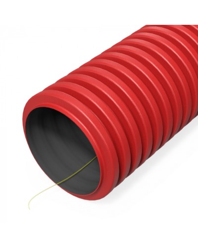 Труба гофр. двуст. ПНД гибкая тип 1250 (SN26) с/з красная d110 мм (50м/100м уп/пал) Промрукав (PR15.00981) в Иваново Труба гофрированная Pintop.ru
