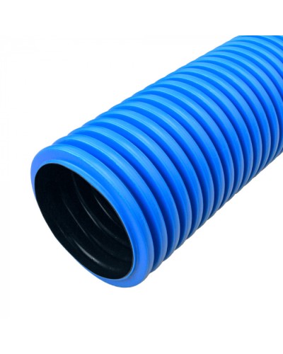 Труба гофр. двуст. ПНД жесткая тип 1250 (SN18) синяя d160 мм 5,7м (22,8м/уп) Промрукав (PR15.01056) в Иваново Труба гофрированная Pintop.ru