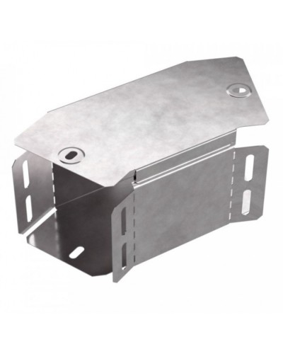 Угол горизонтальный 45 градусов с крышкой Стандарт 100х100 Промрукав (PR16.0425) в Иваново Аксессуары для лотков Pintop.ru