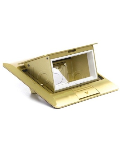 Люк в пол на 2 модуля (45х45мм), латунь Экопласт 70020 в Иваново Системы лючков и колонн Pintop.ru