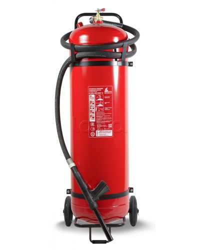 Огнетушитель ПОЖТЕХНИКА ОП-100(з) МИГ на тележке с перекрывным стволом (10А, 233В-2, С, Е) (баллон 125л., ОТВ-100кг) в Иваново Огнетушители Pintop.ru