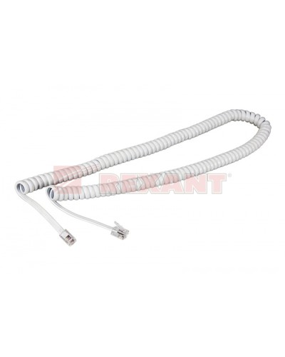 Шнур витой трубочный телефонный белый 7 м (10шт/уп) REXANT 18-2071 в Иваново Патч-корды и пигтейлы Pintop.ru