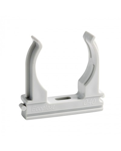CF40G Держатель (клипса), без галогена, для труб D40мм (10шт) Экопласт (41740-10HF) в Иваново Держатели, клипсы, скобы Pintop.ru