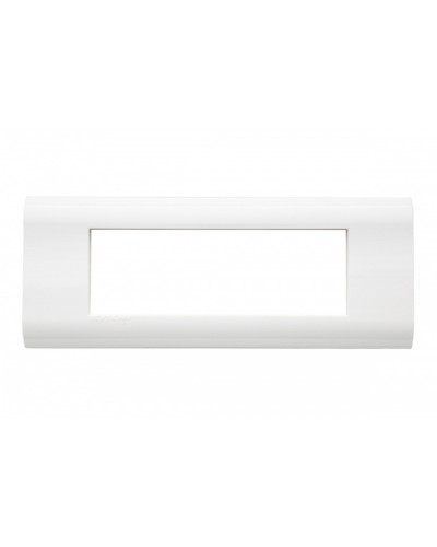 Рамка французский стандарт 6 модулей 45 × 22,5 мм, белый Eurolan (16M-00-06WT) в Иваново Комбинированные настенные розетки Pintop.ru