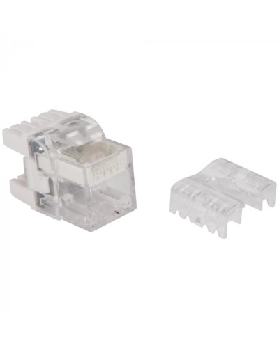 Модуль Keystone, RJ45, кат.5E, UTP, 180 градусов, с индикатором, белый LANMASTER LAN-OKi45U5E/180 в Иваново Коннекторы Pintop.ru