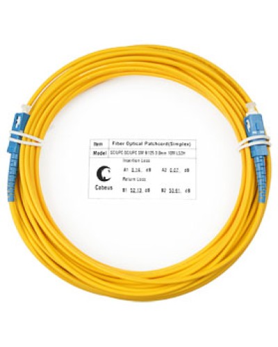 Патч-корд волоконно-оптический (шнур) SM 9/125 simplex SC-SC LSZH (10м) Cabeus FOP(s)-9-SC-SC-10m в Иваново Патч-корды оптические Pintop.ru