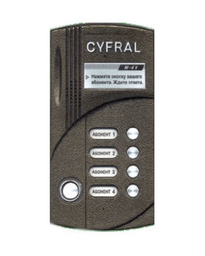Блок вызова видеодомофона на 4 абонентов Цифрал M-4M/TVС в Иваново Блоки вызова многоабонентные Pintop.ru