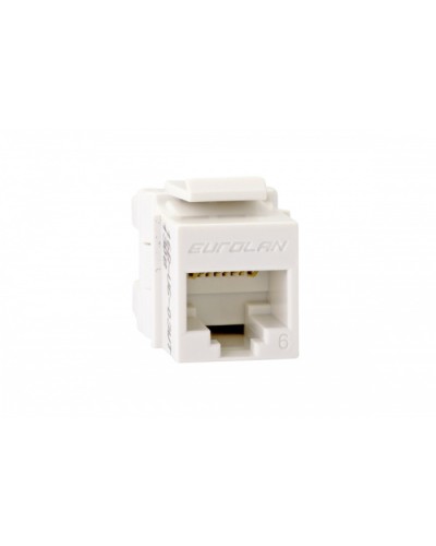 Вставка Keystone RJ45, кат. 6, неэкран. Eurolan (16B-U6-03WT) в Иваново Коннекторы Pintop.ru