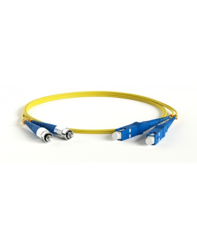 Патч-корд волоконно-оптический одномодовый SM 9/125 (OS2), SC/UPC-FC/UPC, 2.0 мм, duplex, LSZH, 30 м Hyperline FC-D2-9-FC/UR-SC/UR-H-30M-LSZH-YL в Иваново Патч-корды оптические Pintop.ru