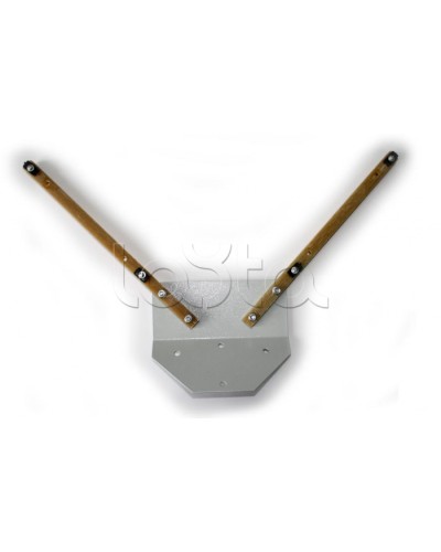 Узел с двумя стеклопластиковыми консолями для крепления двух блоковна плоскость заграждения, стены зданияили на другие электропроводные предметы Омега-микродизайн УКБ-22 в Иваново Кронштейны и планки для извещателей Pintop.ru