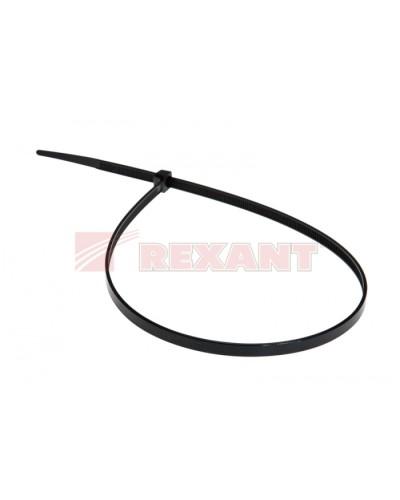 Хомут-стяжка нейлоновый 5х450 мм чёрный (100шт/уп) REXANT 07-0451-5 в Иваново Стяжки-хомуты Pintop.ru