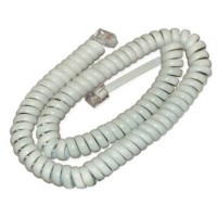 Шнур витой трубочный телефонный белый 2 м (10шт/уп) REXANT 18-2021