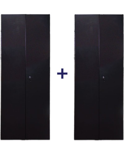 Комплект дверей 47U, 600 мм, черный, передняя - распашная металл, задняя - распашная металлTWT TWT-CBB-DR47-6x-S-M1 в Иваново Аксессуары для стоек и шкафов Pintop.ru