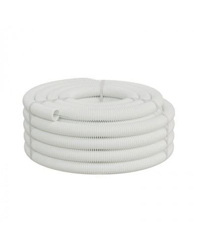 Труба ПП HF-FR гофрир. тяжелая, с зондом, без галогена, ПЛЛ50мм Экопласт (61150HFR-W) - Труба ПП HF-FR гофрир. тяжелая, с зондом, без галогена, ПЛЛдиам.50мм ПВ-0 (15м) цвет белый 1 палл.=630м Экопласт в Иваново Труба гофрированная Pintop.ru