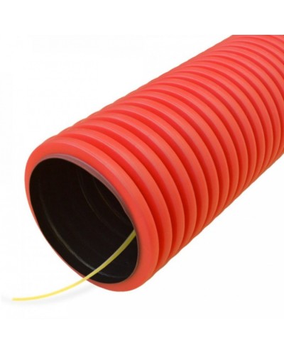 Труба гофрированная двустенная ПНД гибкая тип 750 (SN16) с/з красная д110 (50м/уп) Промрукав (PR15.0053) в Иваново Труба гофрированная Pintop.ru