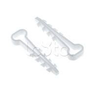 Дюбель-хомут для плоского кабеля (5-8мм) белый (100шт.) EKF PROxima (plc-nccf-5x8w)